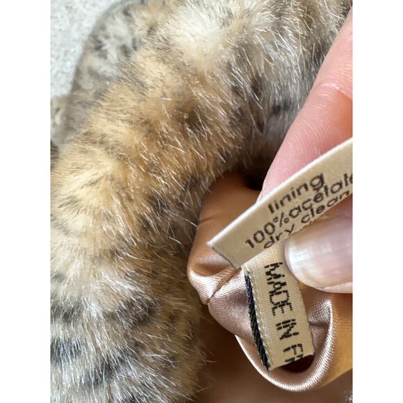 French Made Faux Fur Leopard Coat La Maison Fausse Fourrure XS - Picture 6 of 8